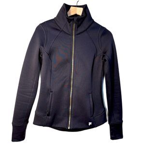 Fila Black Utility Jacket with High Collar and Streamlined Design Women’s S.